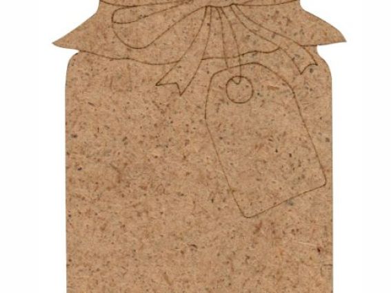 Заготовка фигурка Баночка 2 с бирочкой, ДВП, 6х9 см, ТМ ROSA Talent, 1 шт Заготовка фигурка Баночка 2 с бирочкой, ДВП, 6х9 см, ТМ ROSA Talent, 1 шт