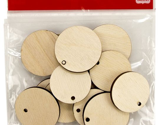 Набор заготовок-тегов Круглые, 15 шт, ROSA Talent Набор заготовок-тегов Круглые, 15 шт, ROSA Talent