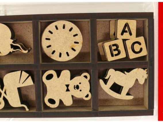 Набор мини-заготовок Для самых маленьких (игрушки), МДФ, 18 шт, ROSA TALENT 2809052 Набор мини-заготовок Для самых маленьких (игрушки), МДФ, 18 шт, ROSA TALENT 2809052