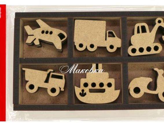 Набор мини-заготовок Для мальчиков (игрушки), МДФ, 18 шт, ROSA TALENT 2809053 Набор мини-заготовок Для мальчиков (игрушки), МДФ, 18 шт, ROSA TALENT 2809053