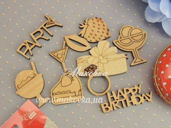 Набор мини-заготовок Вечеринка, 10 шт,  ROSA Talent  2809116