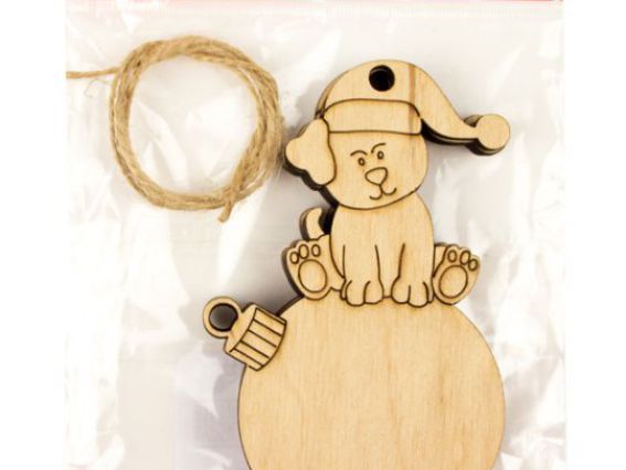 Набор новогодних заготовок Пес-2 на шаре, из фанеры, 4 шт, ROSA Talent 4801529 Набор новогодних заготовок Пес-2 на шаре, из фанеры, 4 шт, ROSA Talent 4801529