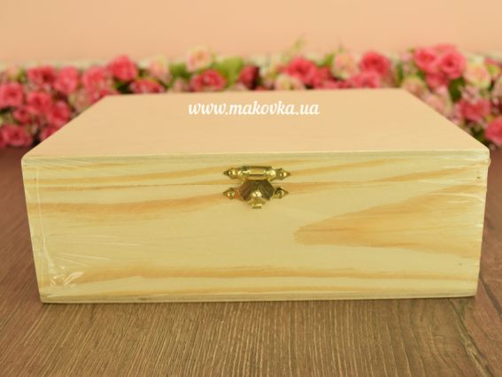 Заготовка деревянная шкатулка с замком, размер 20х16х7 см, Rosa