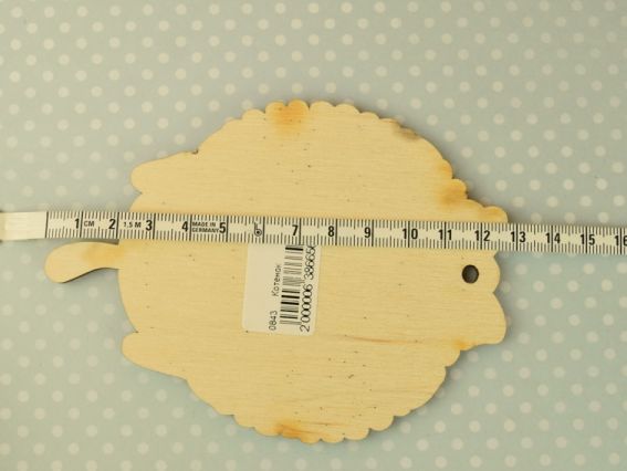 Новорічна Заготівля для декору фігурка плоска №0843 Кіт у різдвяному віночку, фанера, 13х9,5см,  