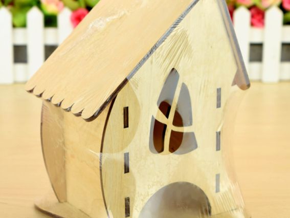 Чайный домик №1217 фанера 13х13х19 см Чайный домик №1217 фанера 13х13х19 см