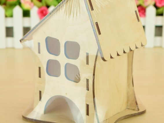 Заготівля для декорування Заготовка Чайний будиночок №1219, фанера 13х13х19см