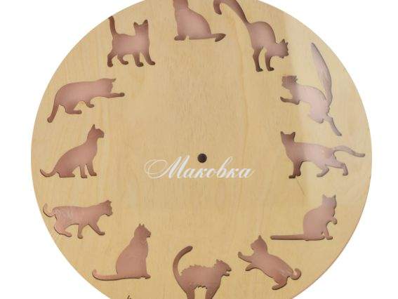 Заготовка для часов Циферблат - Кошки, 30 см