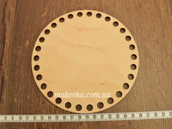 Денце для кошика кругле №382-3, з фанери, діаметр 15см, 1 шт Алісена