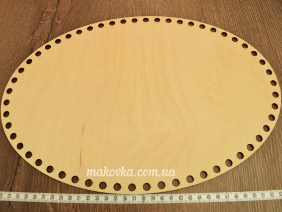 Донышко для корзины овальное №383, фанера, размер 35х23,5см, 1 шт, Алисена