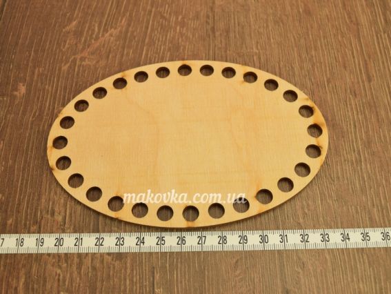 Донышко для корзины овальное №383/4, фанера, размер 15х10см, 1 шт, Алисена