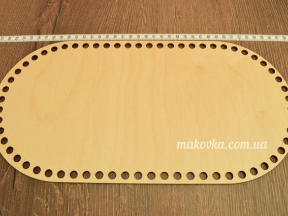 Денце для сумки прямокутне із заокругленням 384, фанера, розмір 35х17,5см, Алісена