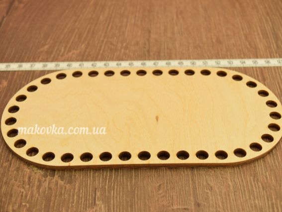 Денце для сумки прямокутне із заокругленням 384/3, фанера, розмір 20х10 см, Алісена