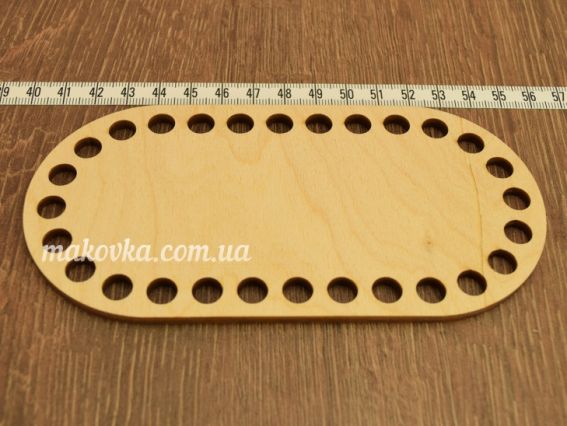 Донышко для сумки прямоугольное с закруглением 384/4, фанера 15х7,5см, Алисена