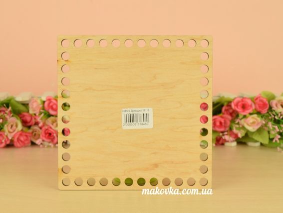 Денце квадратне №385-3, з фанери, сторона 15 см, 1 шт