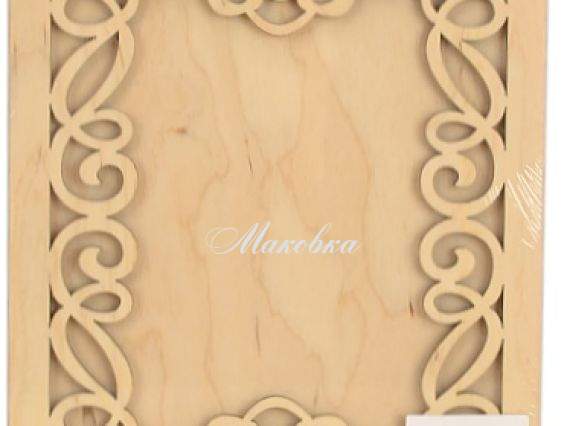 Заготовка Фоторамка ажурная №84, фанера 17х22 см Заготовка Фоторамка ажурная №84, фанера 17х22 см