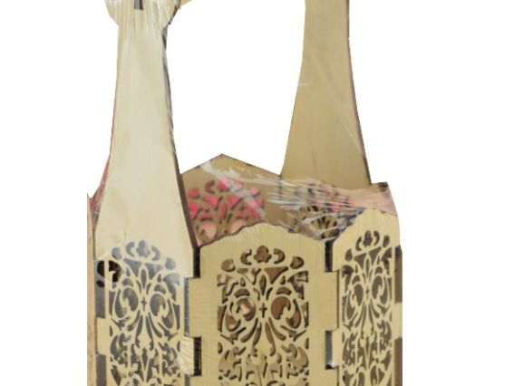 Корзинка №1213, восьмиугольная, фанера 11х11х17 см Корзинка №1213, восьмиугольная, фанера 11х11х17 см