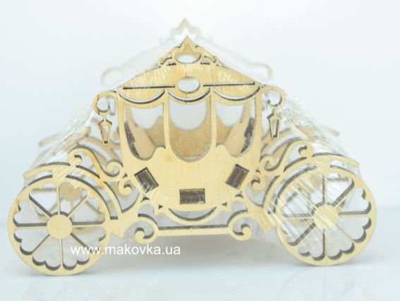 Заготовка підставка Карета, №1134, фанера, 1 шт Заготовка підставка Карета, №1134, фанера, 1 шт
