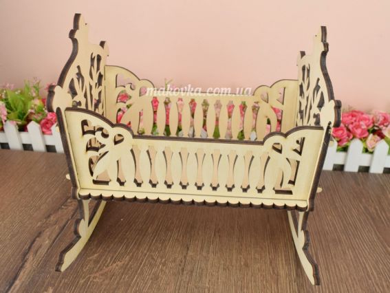 Ліжко-гойдалка велике №1248 різьблене, фанера ,  Ліжко-гойдалка велике №1248 різьблене, фанера ,