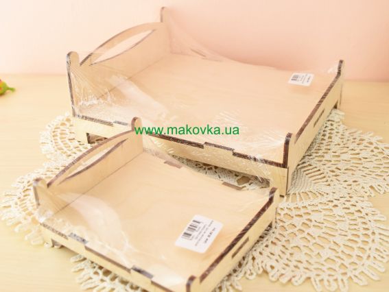 Заготівля лялькова Ліжко двоспальне №1070, фанера, розмір 17х20х8 см