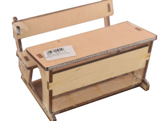 Школьная Парта №1173, из фанеры 12х10х8 см Школьная Парта №1173, из фанеры 12х10х8 см