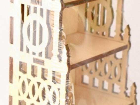 Заготовка лялькова Стелаж різьблений №1090, фанера, розмір 8х6х18 см
