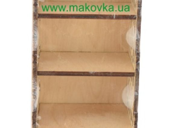 Заготовка лялькова Стелаж різьблений №1090, фанера, розмір 8х6х18 см