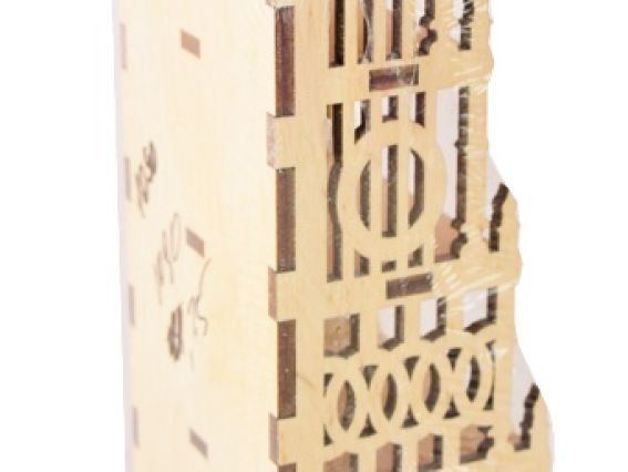 Заготовка лялькова Стелаж різьблений №1090, фанера, розмір 8х6х18 см