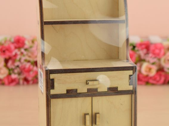 Заготовка лялькова Шафа-стелаж кухонний №1171, фанера 9х5,5х17 см