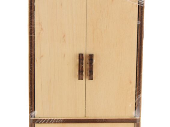 Шафа двох-дверна для одягу №1191, з фанери 10х5х16 см Шафа двох-дверна для одягу №1191, з фанери 10х5х16 см