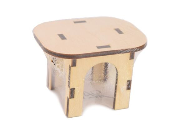 Стол кухонный маленький №1075, фанера 8х6х5,5 см Стол кухонный маленький №1075, фанера 8х6х5,5 см