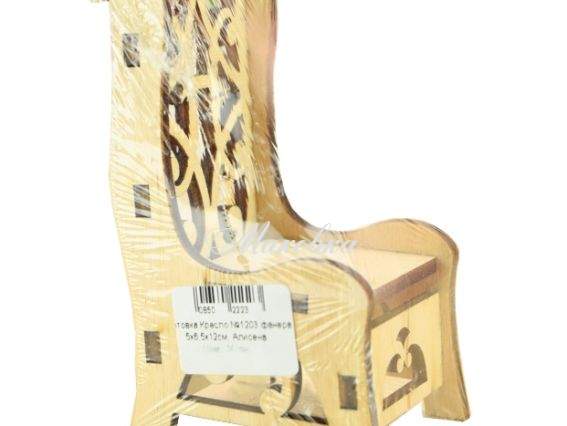 Крісло лялькове №1203 з фанери, 5х6,5х12 см Крісло лялькове №1203 з фанери, 5х6,5х12 см