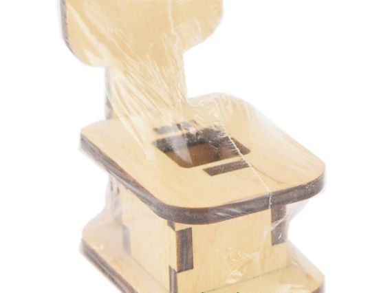 Кукольный Туалет из фанеры №1108 размер 3,5х6х7 см Кукольный Туалет из фанеры №1108 размер 3,5х6х7 см