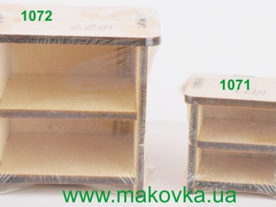 Заготовка лялькова Приліжкова тумбочка №1072, фанера, розмір 7,5х7х7 см