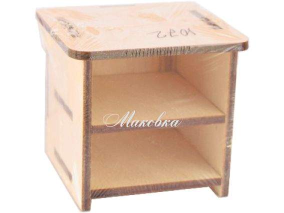 Приліжкова тумбочка велика №1072, фанера, 7,5х7х7 см Приліжкова тумбочка велика №1072, фанера, 7,5х7х7 см