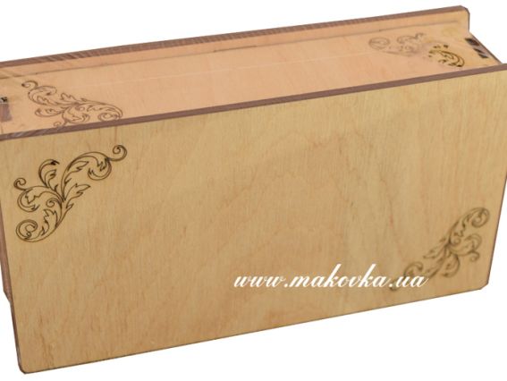 Заготовка Купюрница средняя под декупаж №121, фанера, 18х9,5х4,5 см