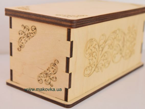 Заготовка Купюрниця велика з 4-ма відділеннями №131, фанера 18х9х8,5см