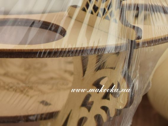 Заготовка великодня Підставка на 8 яєць і паску №1063, кругла двоярусне, з фанери