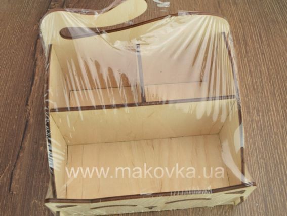 Заготовка Органайзер підставка під ручки Кіт, з фанери 14х17х13см, Алісена