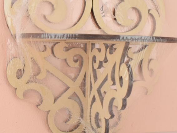 Заготовка для декорування Полиця різьблена №147, фанера, розмір 20х10х34, 5см