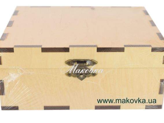 Заготовка Шкатулка із замком №196, фанера 19х15х8 см