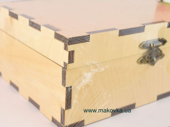 Заготовка Шкатулка із замком №196, фанера 19х15х8 см