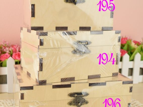 Заготовка Шкатулка із замком №196, фанера 19х15х8 см
