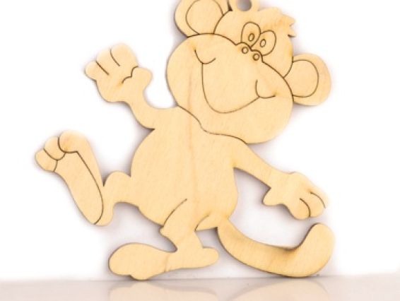 Заготовка фигурка плоская №647 Обезьяна веселая, 10 см, фанера, 1 шт Заготовка фигурка плоская №647 Обезьяна веселая, 10 см, фанера, 1 шт