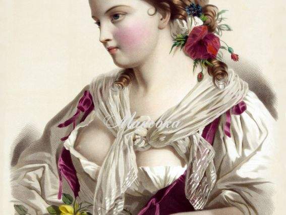 Декупажная карта Литограф. Портрет-2, 21х29 см, ЭкоАрт V007