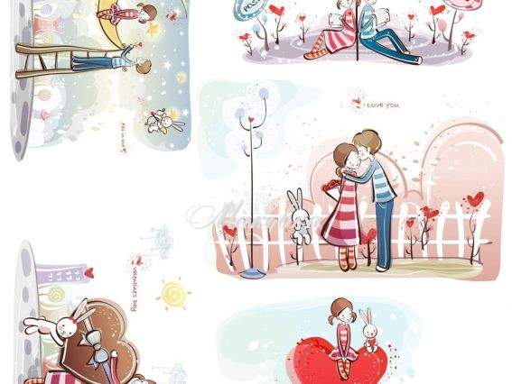 Декупажная карта Любовь это..., 21х29 см, ЭкоАрт V014