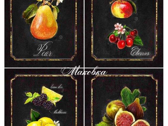 Декупажная карта Винтажные дощечки, 21х29 см, ЭкоАрт V018