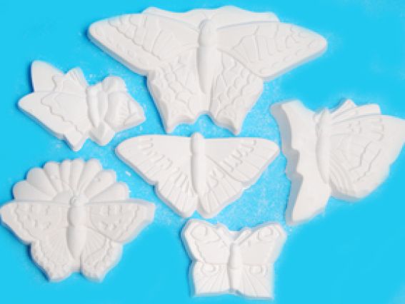 Комплект гипсовых фигурок Бабочки, 6 шт, Albero Комплект гипсовых фигурок Бабочки, 6 шт, Albero