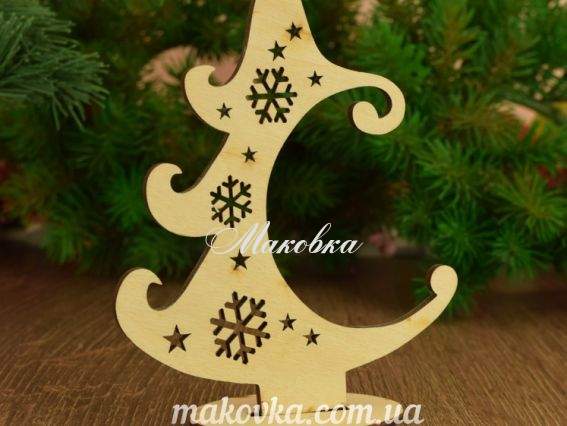 Заготовка Елочка №19 в снежинках с крючком для шара, на подставке, 3-023 Идейка, 1 шт Заготовка Елочка №19 в снежинках с крючком для шара, на подставке, 3-023 Идейка, 1 шт