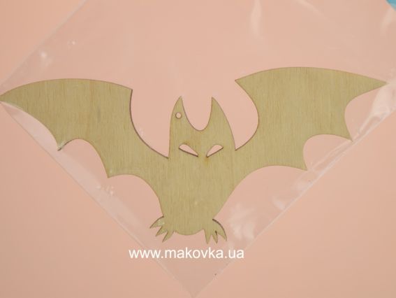 Заготовка ХМ60-1 Хєллоуин Мышь летучая 60 мм, Кабу  фанера Заготовка ХМ60-1 Хєллоуин Мышь летучая 60 мм, Кабу  фанера