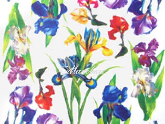 Декупажная карта Цветы ирисы, 40х30см, Art